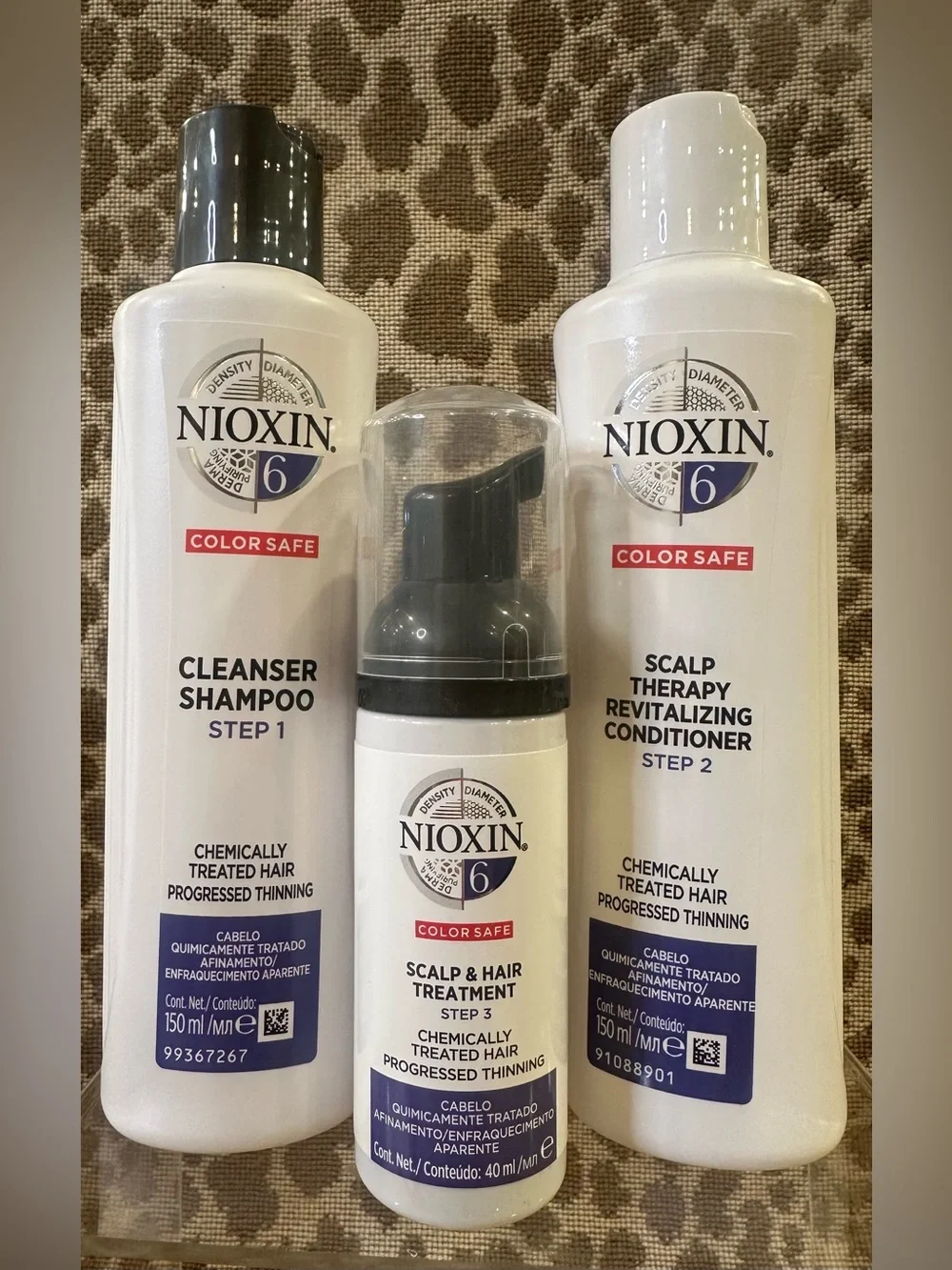 NIOXIN System 6 Kit~Shampoo+Conditioner Scalp Treatment~Color Safe~New In Box!